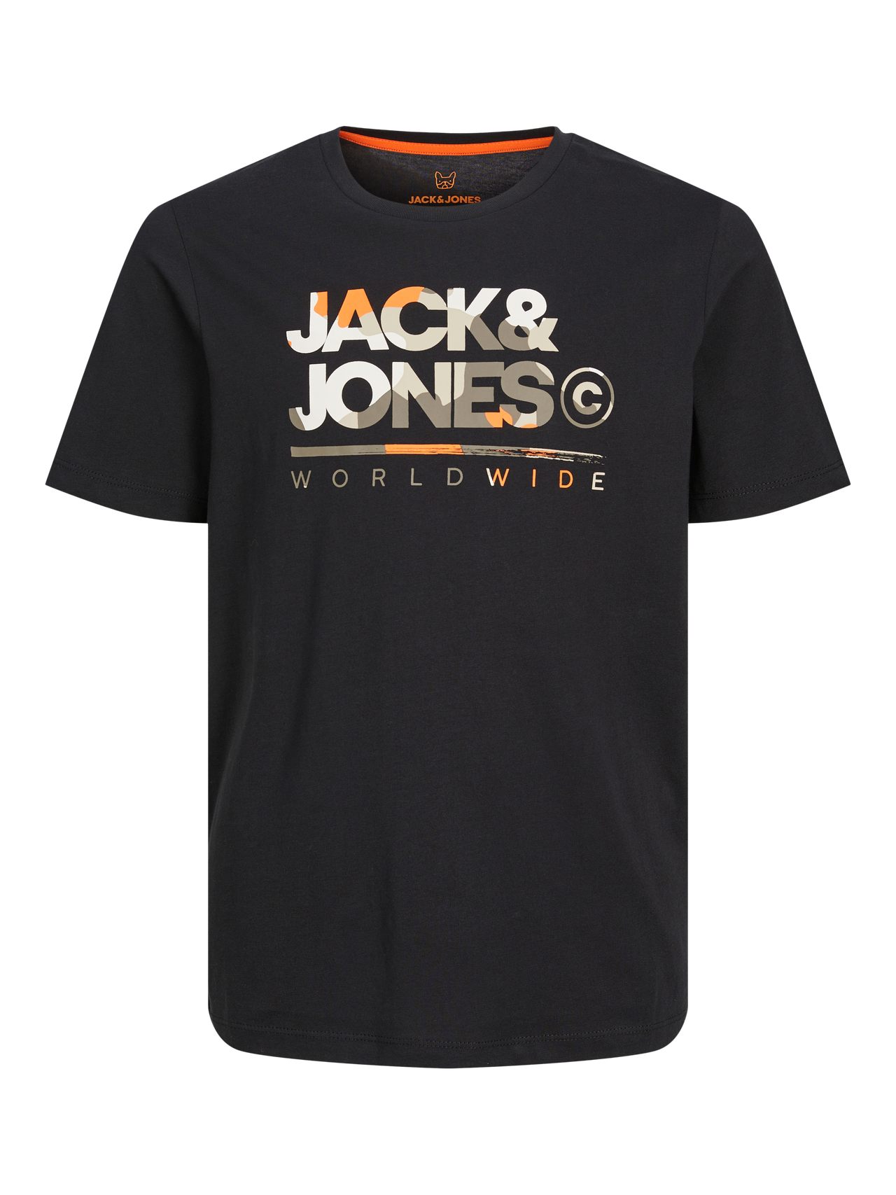 Jack & Jones Logo T-shirt For boys -Black - 12259476