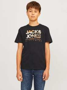 Jack & Jones T-shirt Logo Para meninos -Black - 12259476