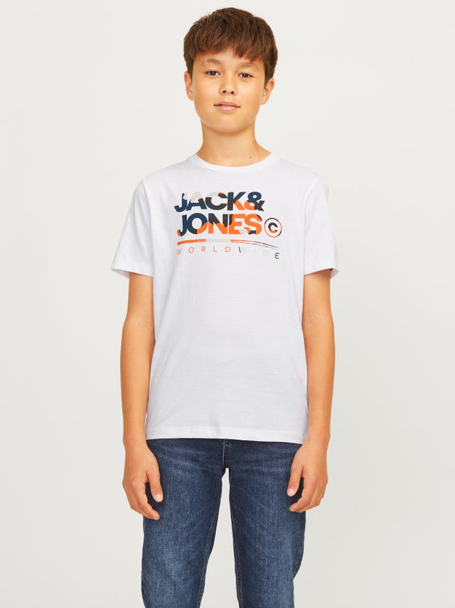 Jack & Jones Logo T-shirt Til drenge - 12259476