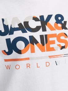 Jack & Jones Logo T-skjorte For gutter -White - 12259476