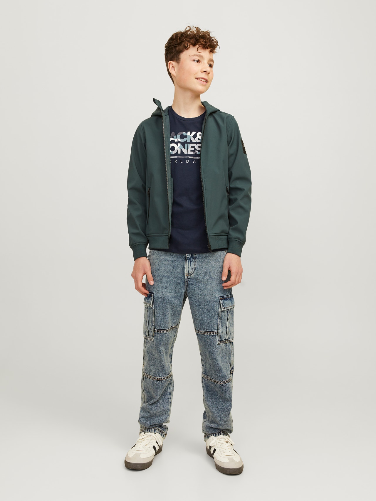 Jack & Jones Logo T-shirt For boys -Navy Blazer - 12259476