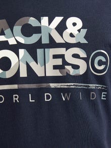 Jack & Jones Logo Tričko Junior -Navy Blazer - 12259476