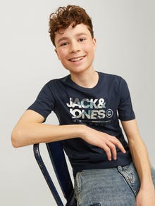 Jack & Jones Logotyp T-shirt För pojkar -Navy Blazer - 12259476