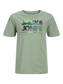 Jack & Jones Logotipas Marškinėliai Mini -Iceberg Green - 12259479