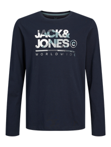 Jack & Jones Logo T-shirt Mini -Navy Blazer - 12259499