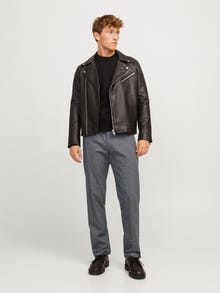 Jack & Jones Avslappnad Klassiska byxor -Grey Melange - 12259594