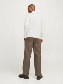 Jack & Jones Plain Polo Longsleeved T-shirt -Cloud Dancer - 12259645