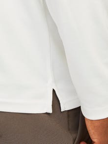 Jack & Jones Plain Polo Longsleeved T-shirt -Cloud Dancer - 12259645