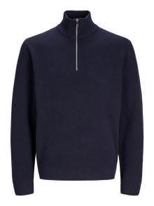 Jack & Jones Plain Quarter zip Knit -Night Sky - 12259664
