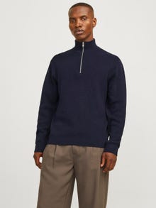 Jack & Jones Plain Quarter zip Knit -Night Sky - 12259664