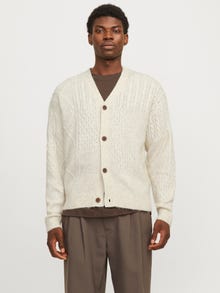 Jack & Jones Yksivärinen Neuletakki -Oatmeal - 12259701