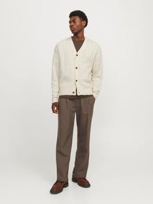 Jack & Jones Yksivärinen Neuletakki -Oatmeal - 12259701