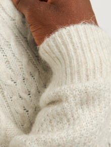 Jack & Jones Plain Knitted cardigan -Oatmeal - 12259701
