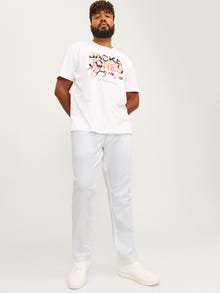Jack & Jones Plus Size Tapered Fit Spodnie o kroju carrot fit -Bright White - 12259702