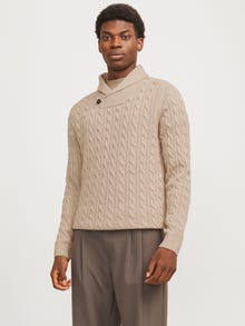 Jack & Jones Vienspalvis Megztinis -Pure Cashmere - 12259704