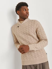 Jack & Jones Vienspalvis Megztinis -Pure Cashmere - 12259704