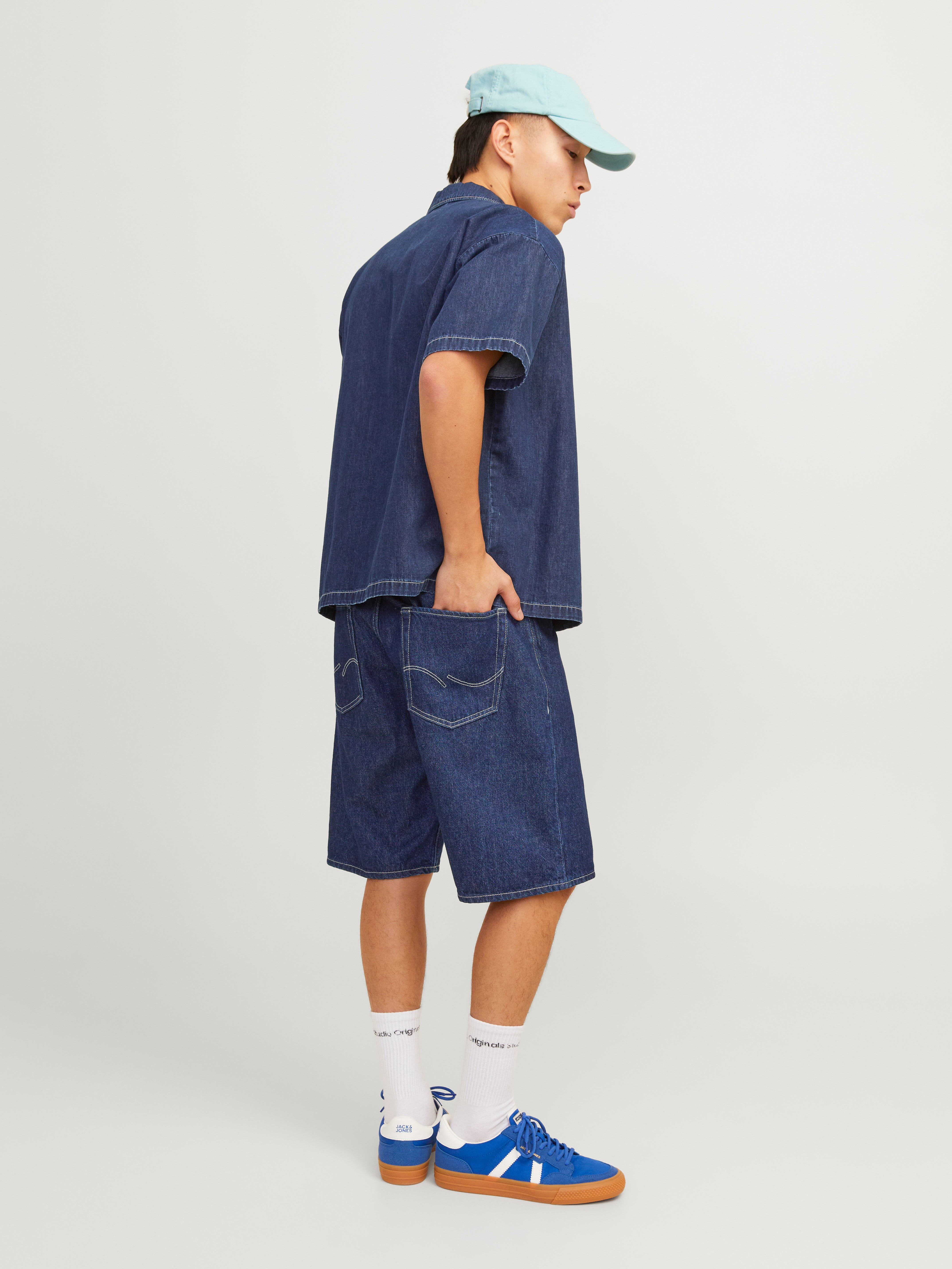 Jack & Jones Baggy fit Jeansowe szorty -Blue Denim - 12259721