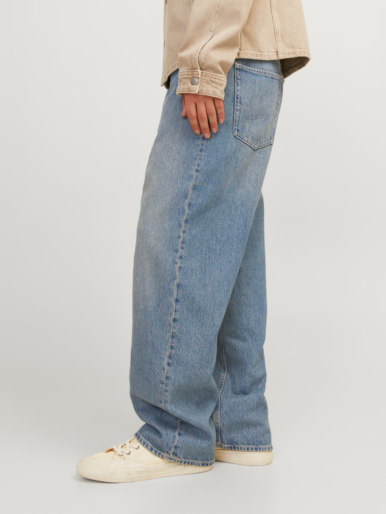 Jeans Uomo Jack & Jones JJIALEX Baggy Fit, Vita Alta, Blu Denim Stonewashed, 29W X 30L