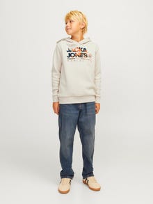 Jack & Jones Logo Hoodie Junior -Moonbeam - 12259795