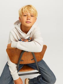 Jack & Jones Logo Hoodie Junior -Moonbeam - 12259795