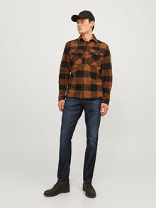 Jack & Jones JJIGLENN JJICON JJ 919 50SPS NOOS Priglundantys džinsai -Blue Denim - 12259815