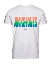 Jack & Jones Poikien Painettu T-paita -White - 12259924