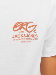 Jack & Jones Poikien Painettu T-paita -White - 12259924