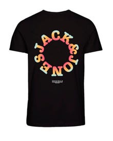 Jack & Jones T-shirt Estampar Para meninos -Black - 12259924