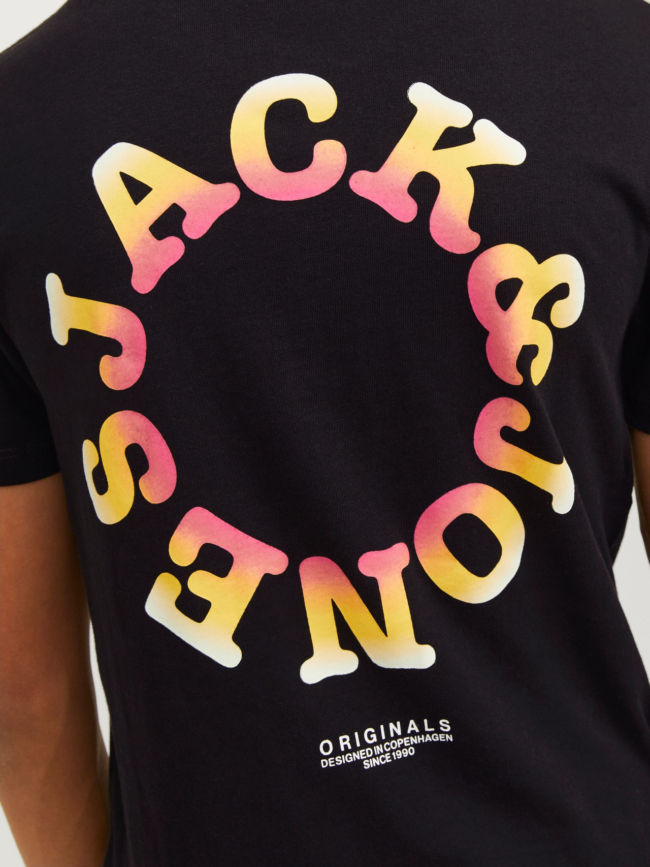 Jack & Jones Nadruk T-shirt Dla chłopców -Black - 12259924