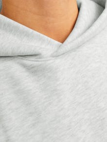 Jack & Jones Plain Hoodie -White Melange - 12259944