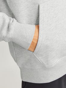 Jack & Jones Plain Hoodie -White Melange - 12259944