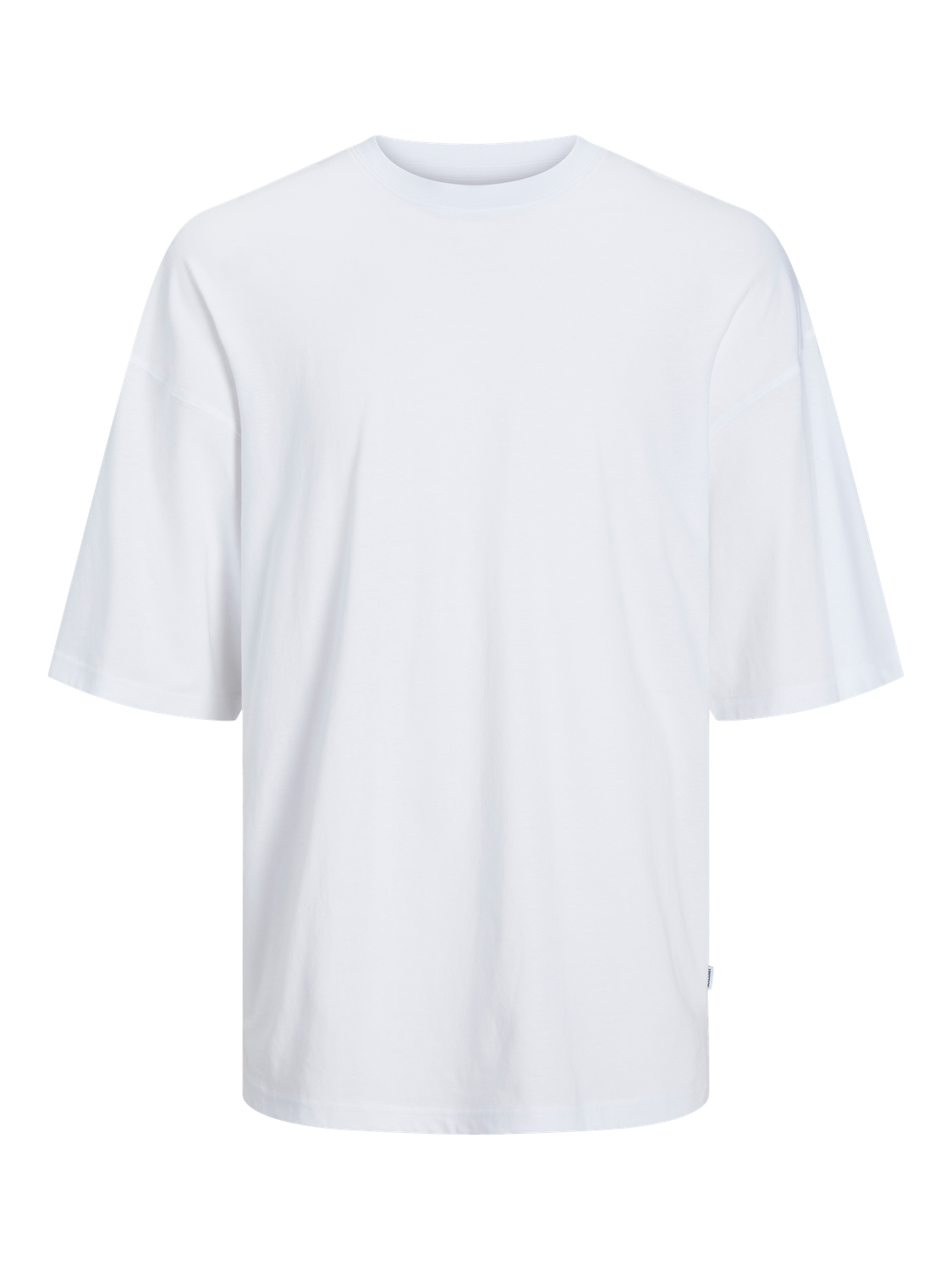 Jack & Jones Yksivärinen Pyöreä pääntie T-paita -White - 12259975