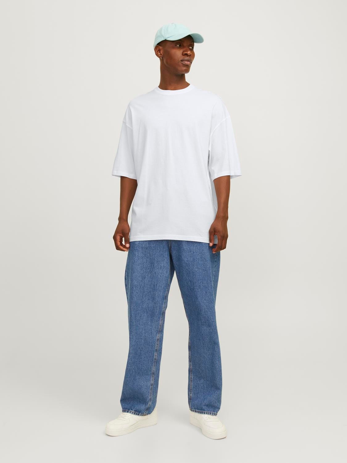 Jack & Jones Camiseta Liso Cuello redondo -White - 12259975