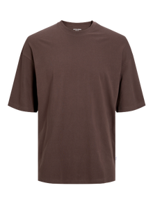 Jack & Jones T-shirt Liso Decote Redondo -Mulch - 12259975