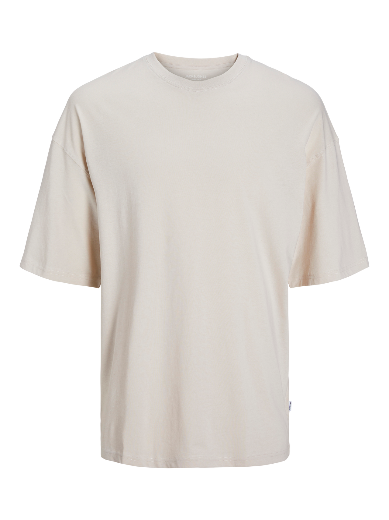 Jack & Jones T-shirt Liso Decote Redondo -Moonbeam - 12259975