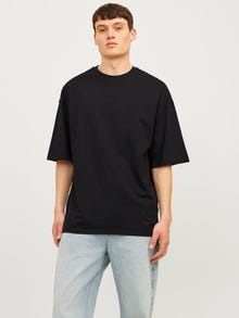 Jack & Jones Enfärgat Rundringning T-shirt -Black - 12259975