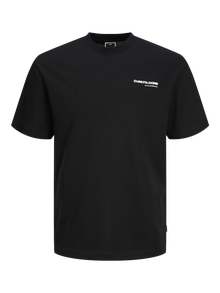 Jack & Jones Painettu Pyöreä pääntie T-paita -Black - 12260003