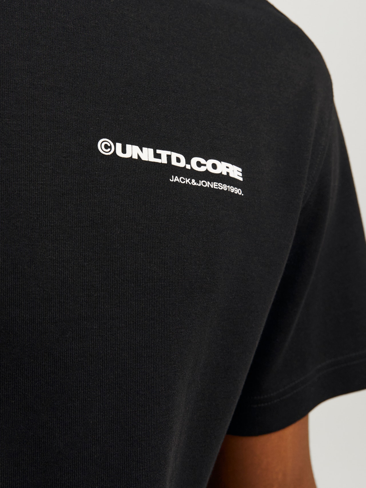 Jack & Jones Printed Crew neck T-shirt -Black - 12260003