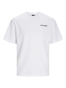 Jack & Jones Tryck Rundringning T-shirt -White - 12260003