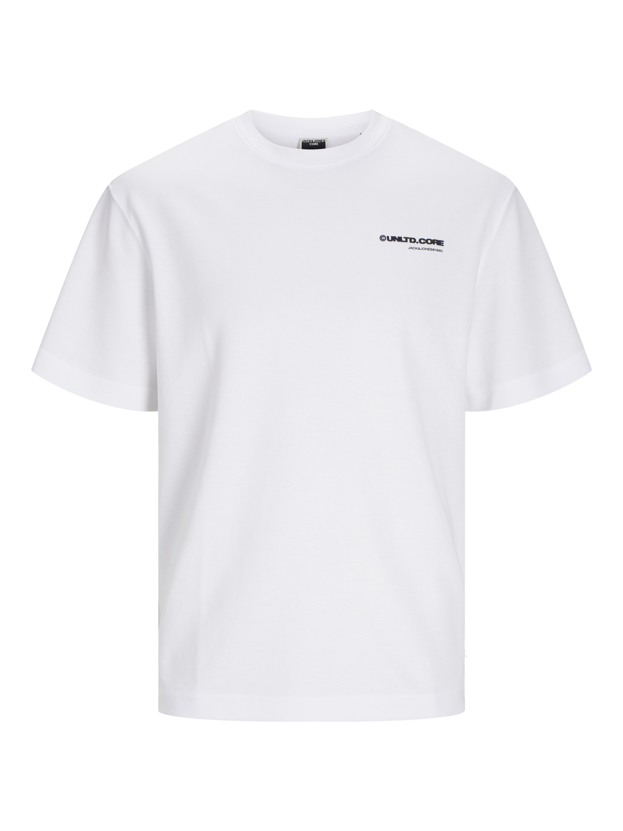 Jack & Jones Nadruk Okrągły dekolt T-shirt -White - 12260003