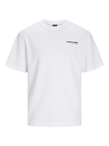 Jack & Jones T-shirt Imprimé Col rond -White - 12260003