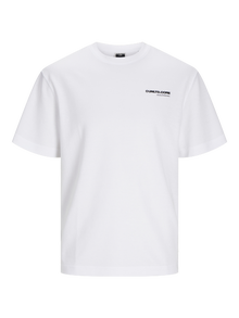 Jack & Jones T-shirt Stampato Girocollo -White - 12260003