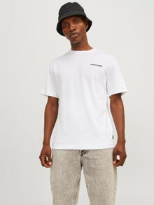 Jack & Jones T-shirt Imprimé Col rond -White - 12260003