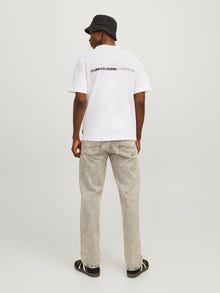 Jack & Jones Tryck Rundringning T-shirt -White - 12260003