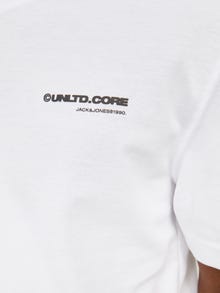 Jack & Jones Gedruckt Rundhals T-shirt -White - 12260003