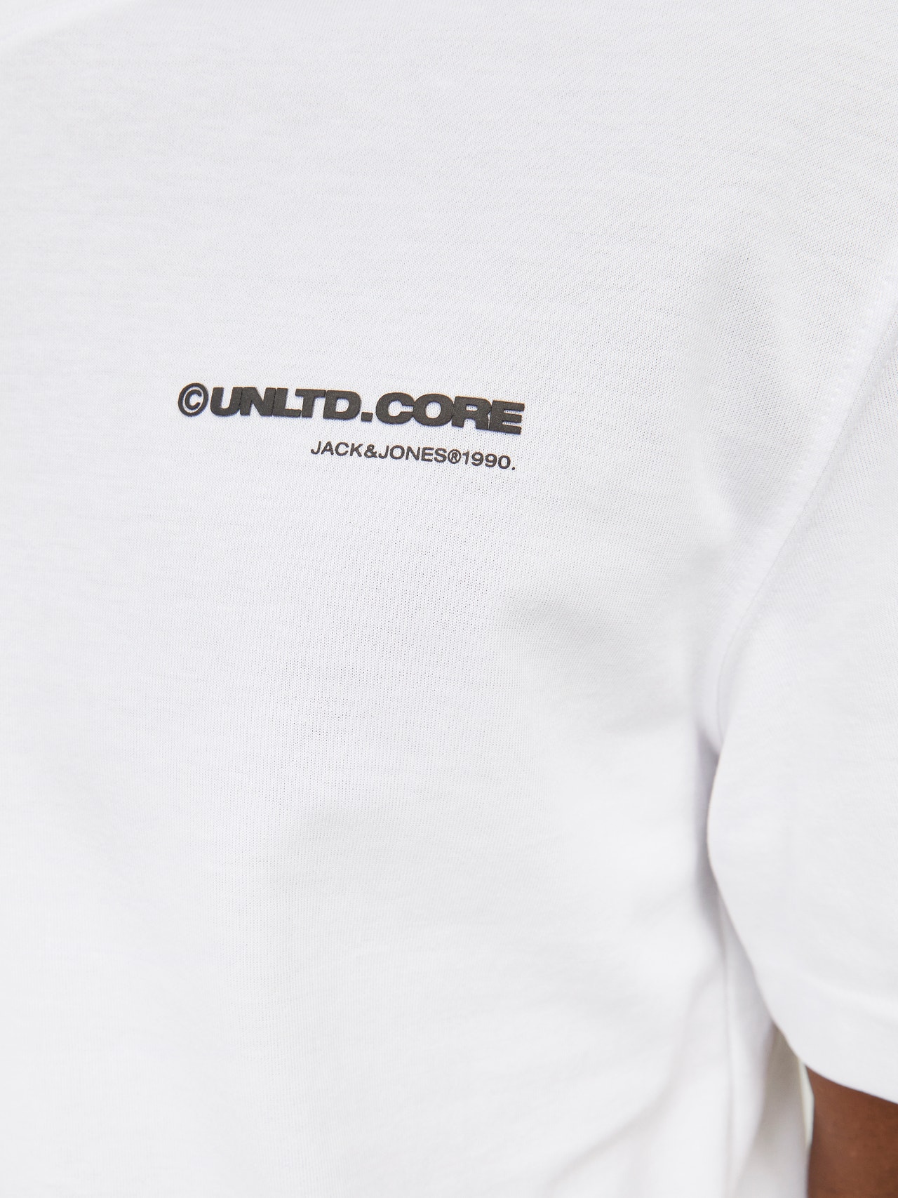 Jack & Jones T-shirt Stampato Girocollo -White - 12260003