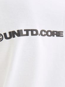 Jack & Jones Tryck Rundringning T-shirt -White - 12260003