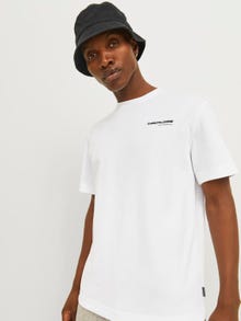 Jack & Jones Gedruckt Rundhals T-shirt -White - 12260003