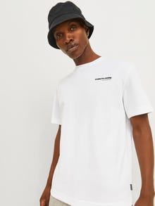 Jack & Jones Tryck Rundringning T-shirt -White - 12260003
