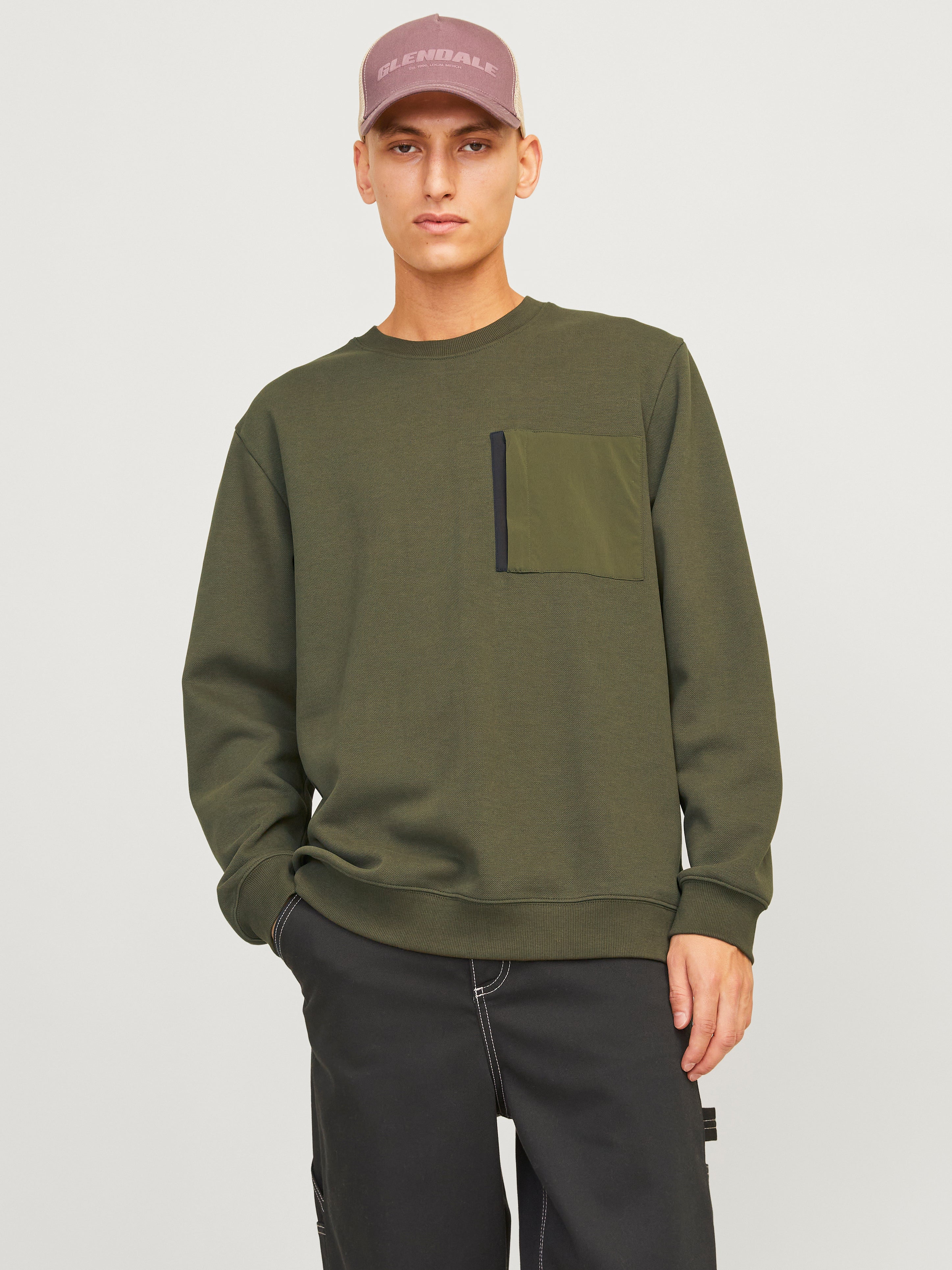 Einfarbig Sweatshirt